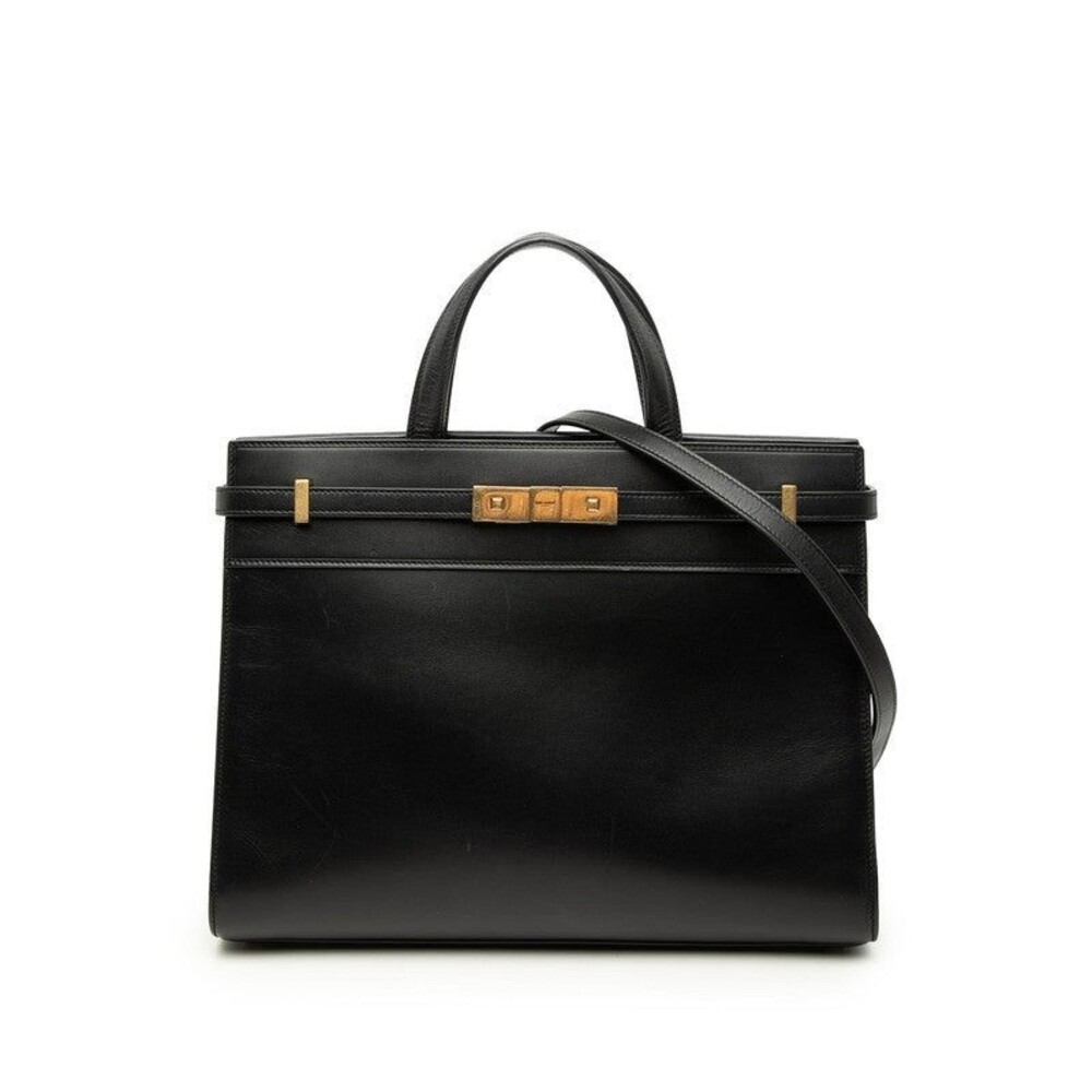 Saint Laurent Manhattan Leather Handbag Black